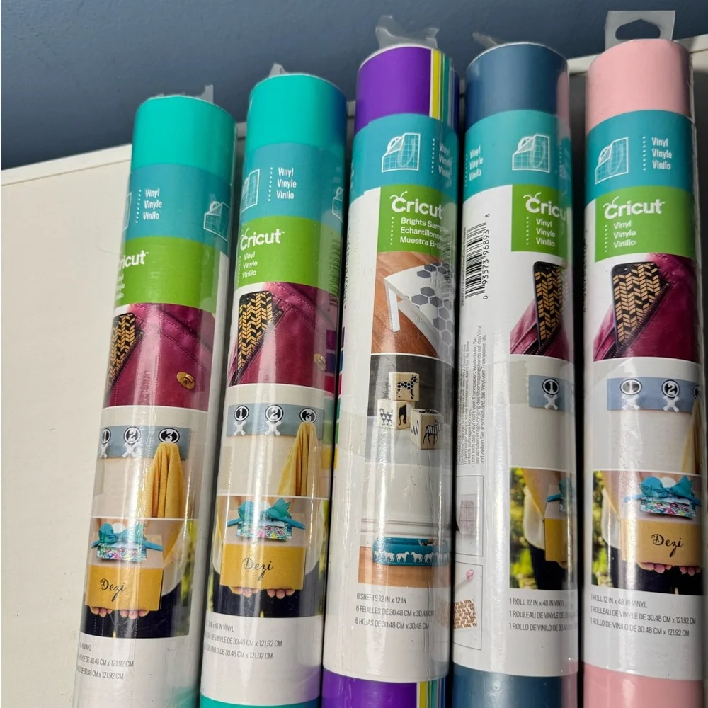 Cricut Vinyl Color + Brights Sampler Bundle Lot (5 Rolls) New Sealed - Picture 6 of 6